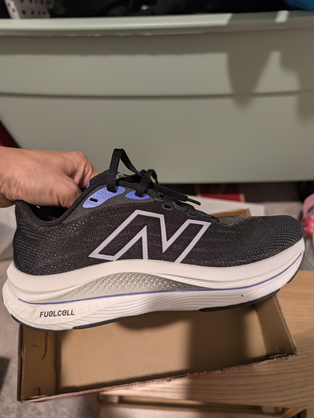 New Balance Women's FuelCell Running Shoes - Black with Blue Accents